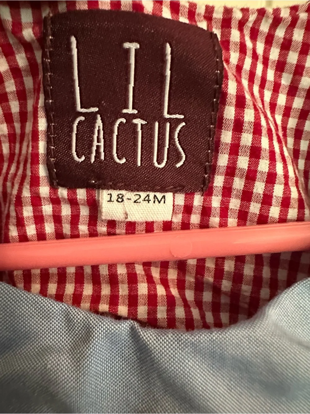 Lil Cactus Chambray Christmas Romper Embroidered Smocked Baby 18-24 Months Santa